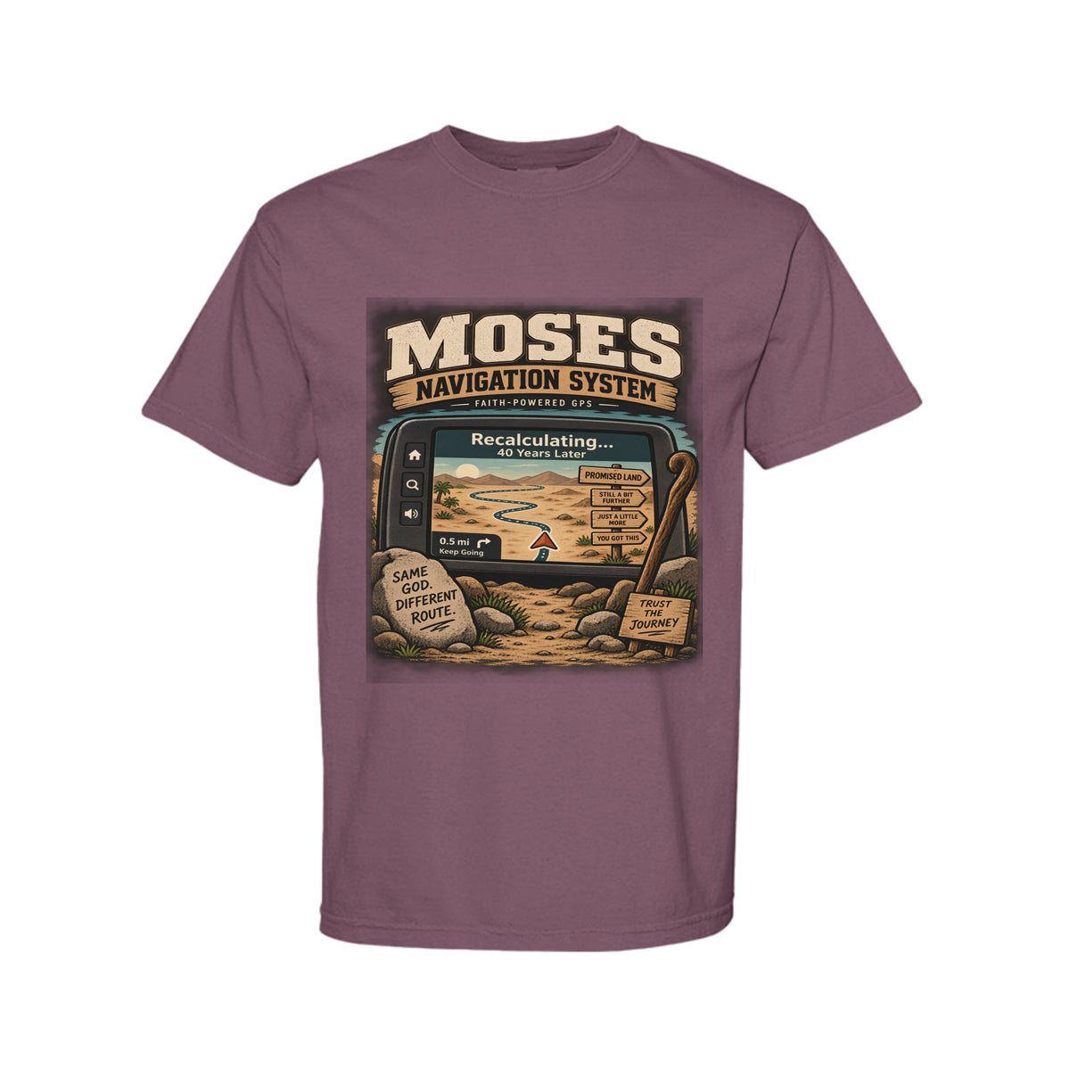 Moses Navigation System Funny Christian T-Shirt