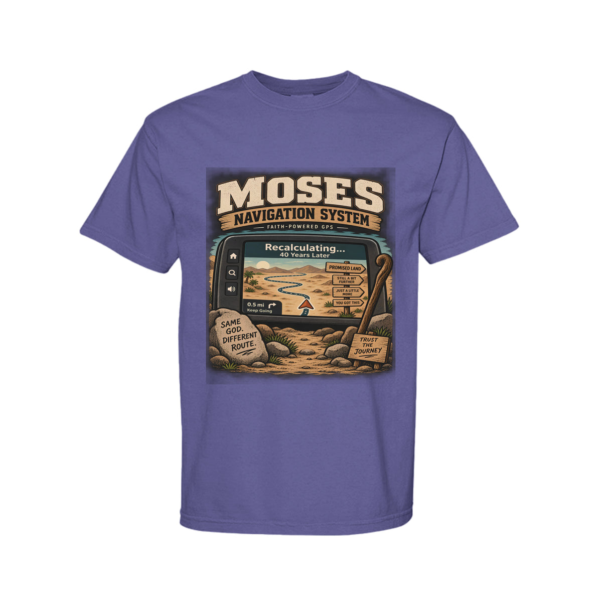 Moses Navigation System Funny Christian T-Shirt