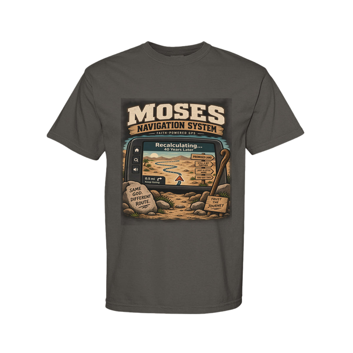 Moses Navigation System Funny Christian T-Shirt