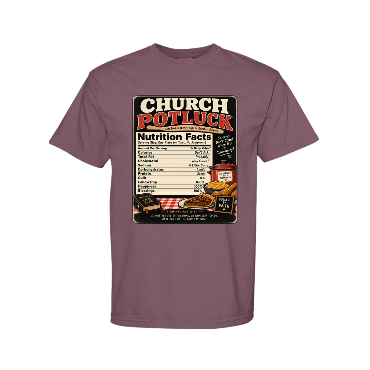 Church Potluck Funny Christian T-Shirt