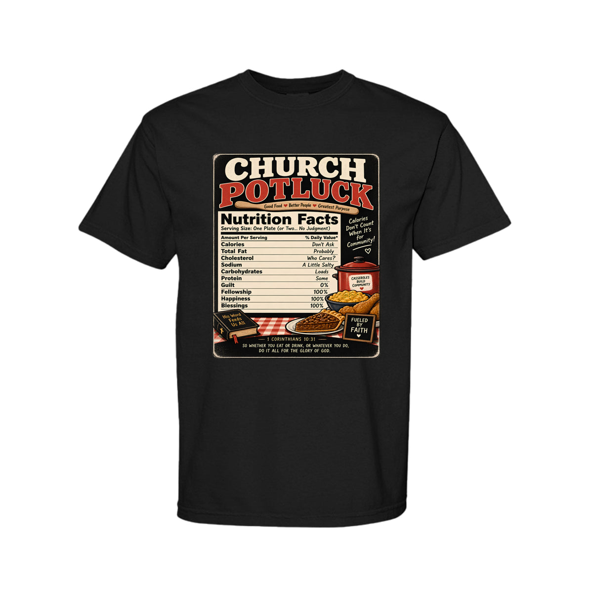 Church Potluck Funny Christian T-Shirt