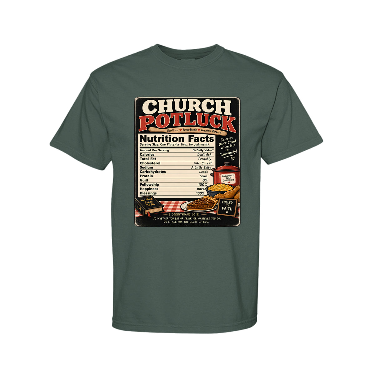 Church Potluck Funny Christian T-Shirt