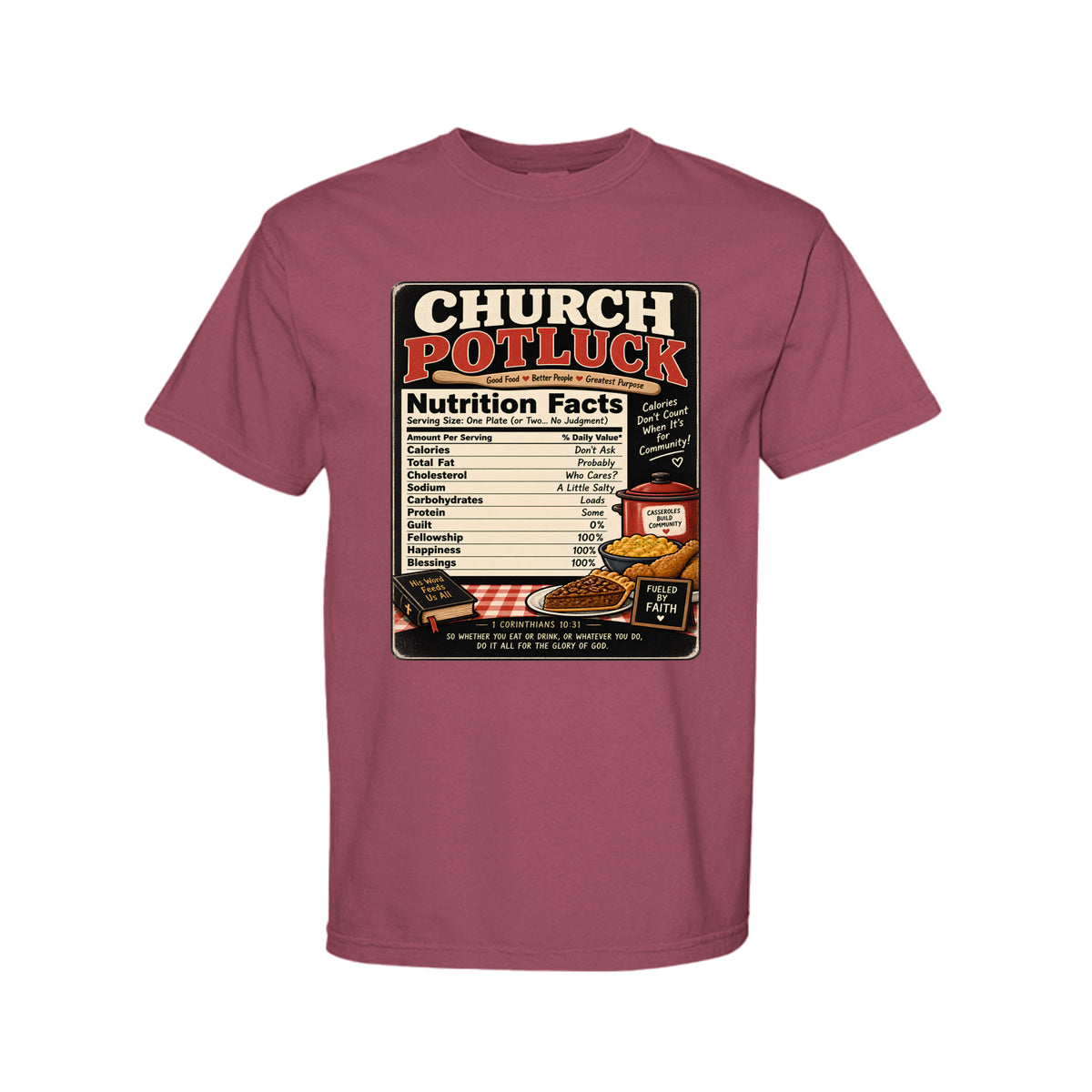Church Potluck Funny Christian T-Shirt