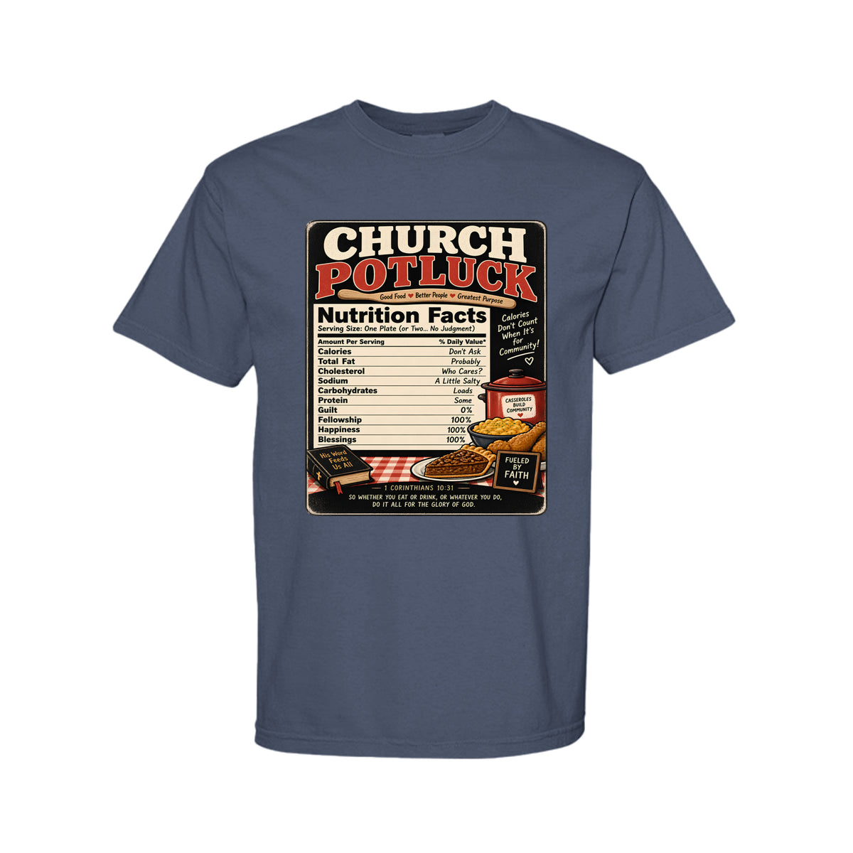Church Potluck Funny Christian T-Shirt