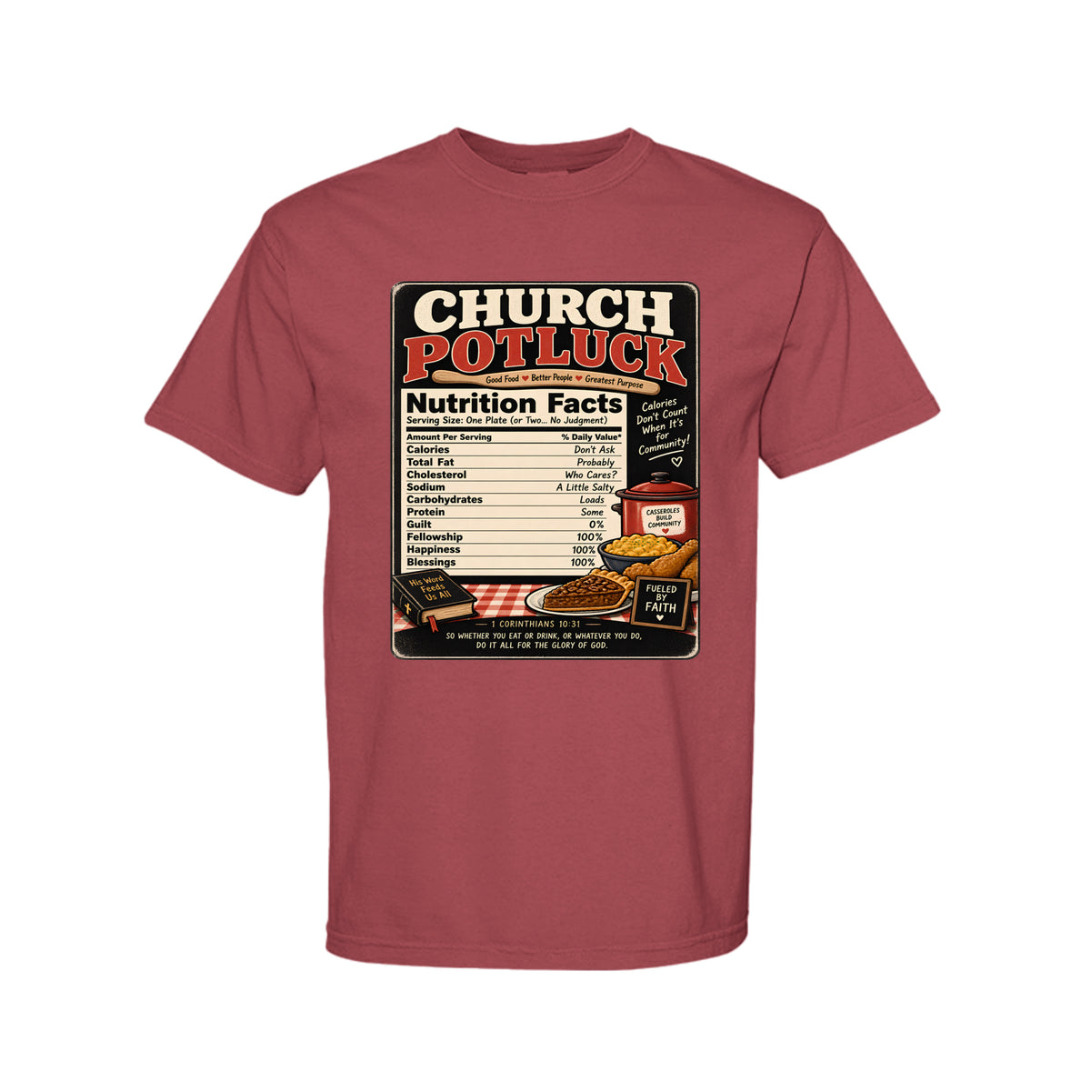 Church Potluck Funny Christian T-Shirt