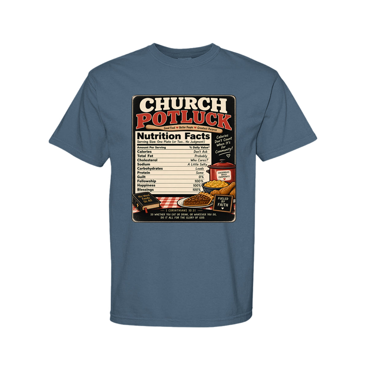 Church Potluck Funny Christian T-Shirt