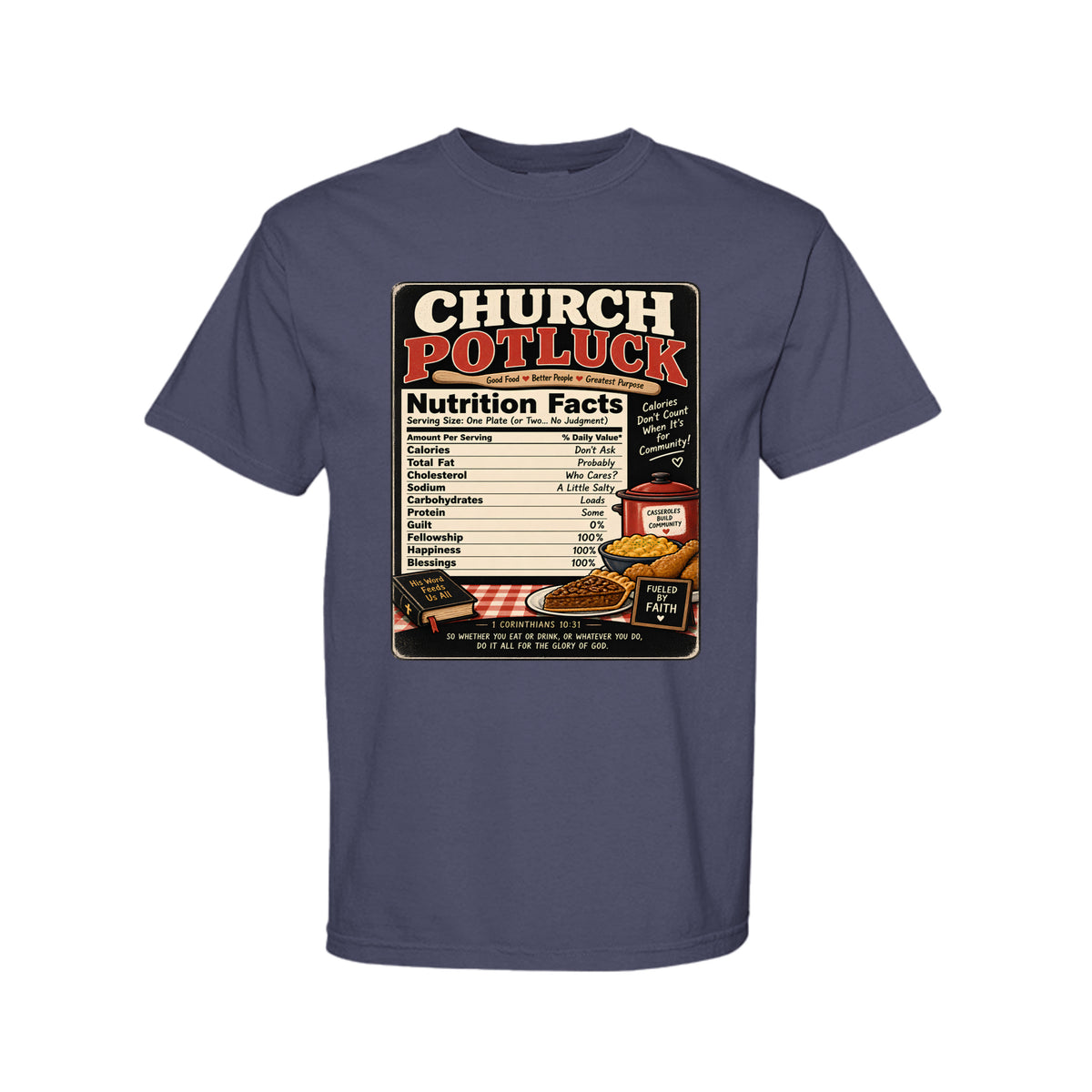 Church Potluck Funny Christian T-Shirt