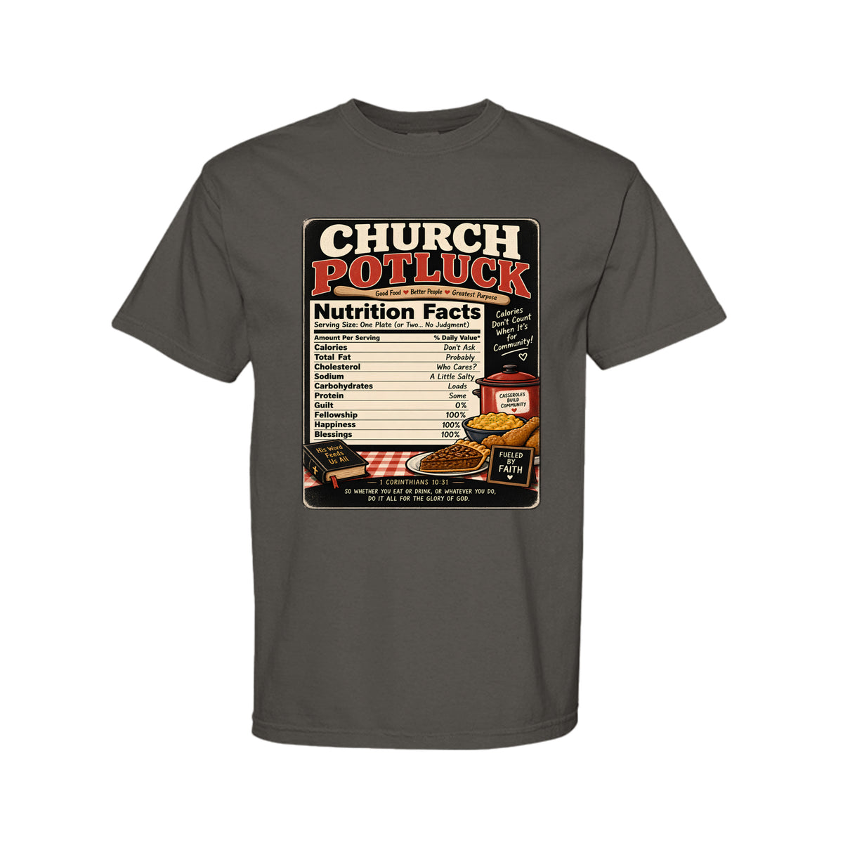 Church Potluck Funny Christian T-Shirt