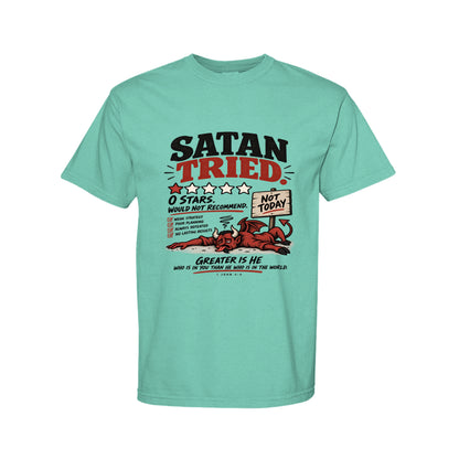 Satan Tried Zero Stars Funny Christian T-Shirt