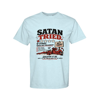 Satan Tried Zero Stars Funny Christian T-Shirt