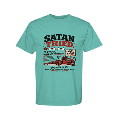 Satan Tried Zero Stars Funny Christian T-Shirt
