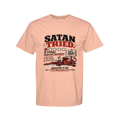 Satan Tried Zero Stars Funny Christian T-Shirt