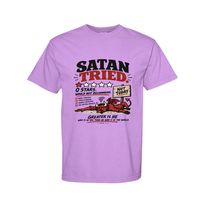 Satan Tried Zero Stars Funny Christian T-Shirt