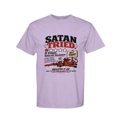 Satan Tried Zero Stars Funny Christian T-Shirt