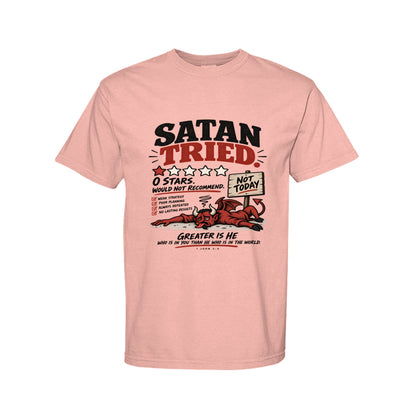 Satan Tried Zero Stars Funny Christian T-Shirt