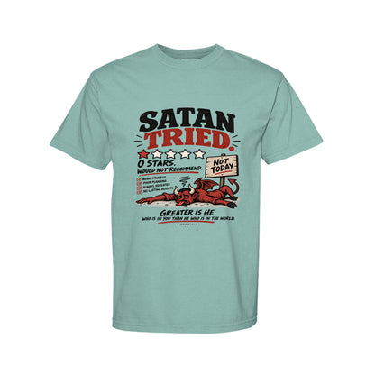 Satan Tried Zero Stars Funny Christian T-Shirt