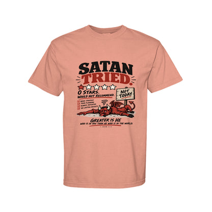 Satan Tried Zero Stars Funny Christian T-Shirt