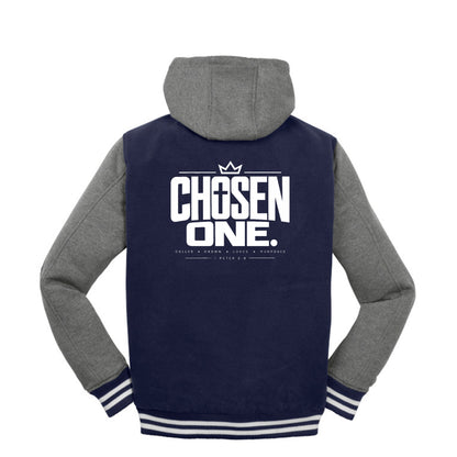 CHOSEN ONE Christian letterman jacket, 1 Peter 2:9