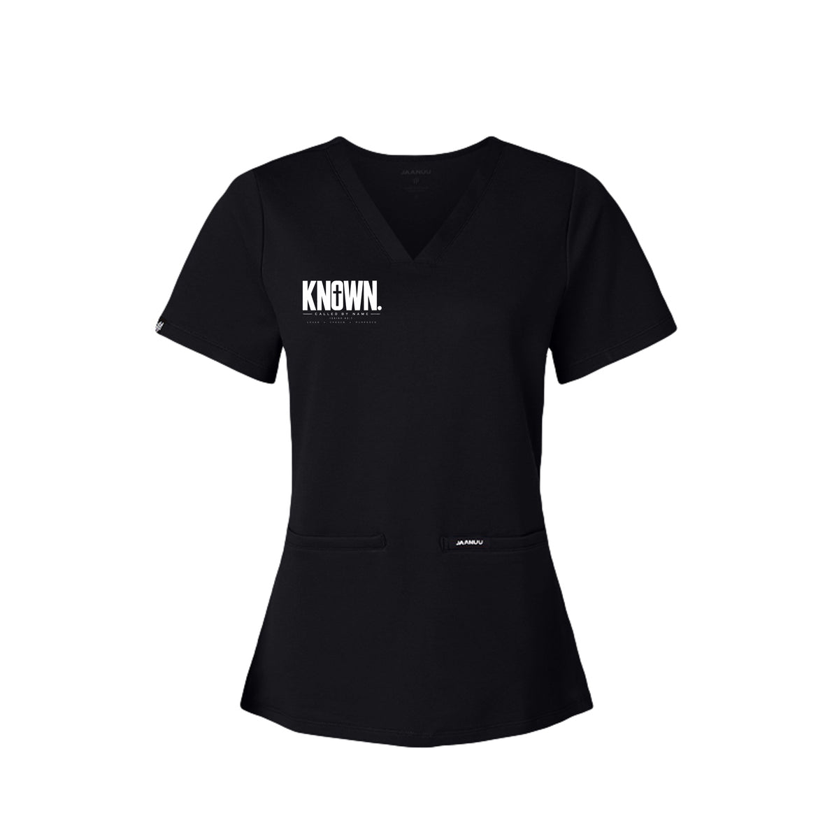 KNOWN Called By Name women's Christian scrub top, Isaiah 43:1