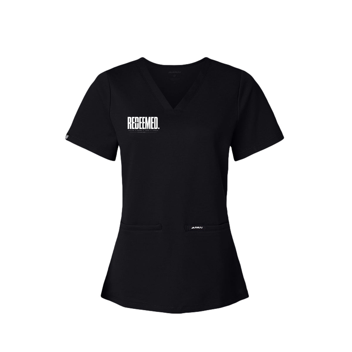 REDEEMED personalized women's Christian scrub top