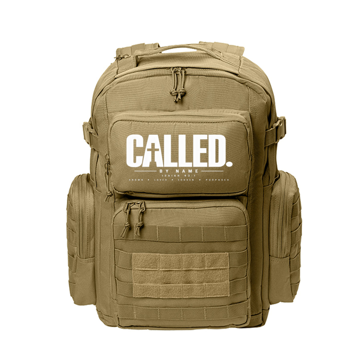 CALLED Bible verse Christian laptop backpack, Isaiah 43:1