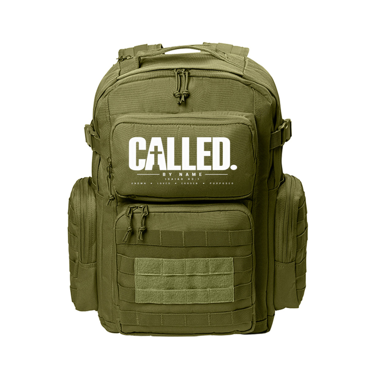 CALLED Bible verse Christian laptop backpack, Isaiah 43:1
