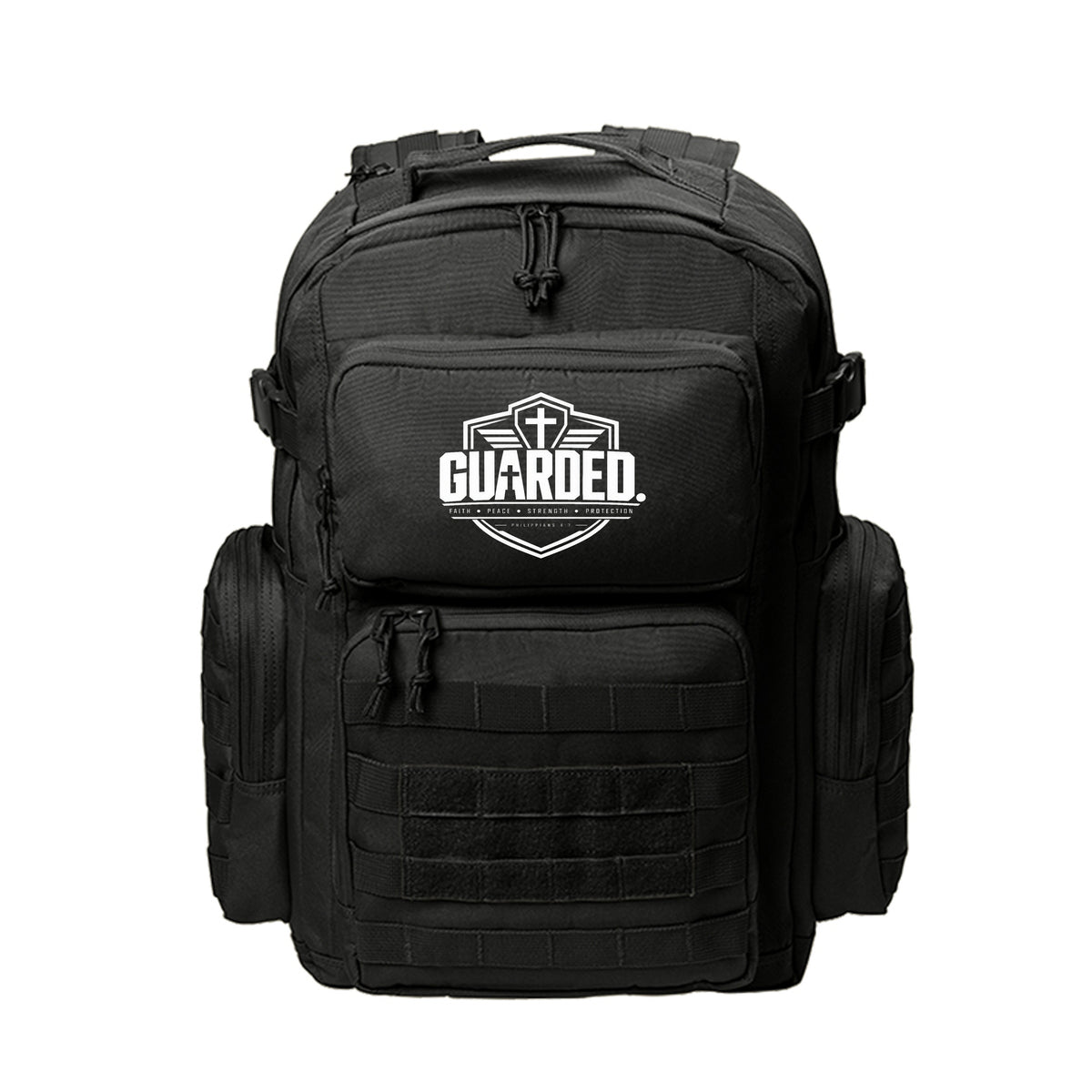 GUARDED Christian laptop backpack, Philippians 4:7
