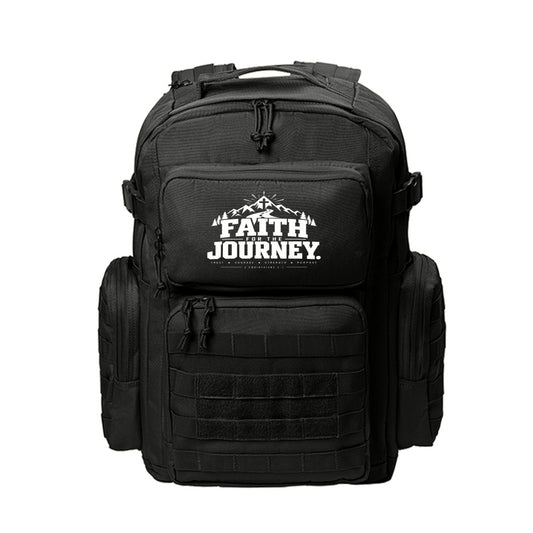 Faith for the Journey Christian travel backpack, 2 Corinthians 5:7