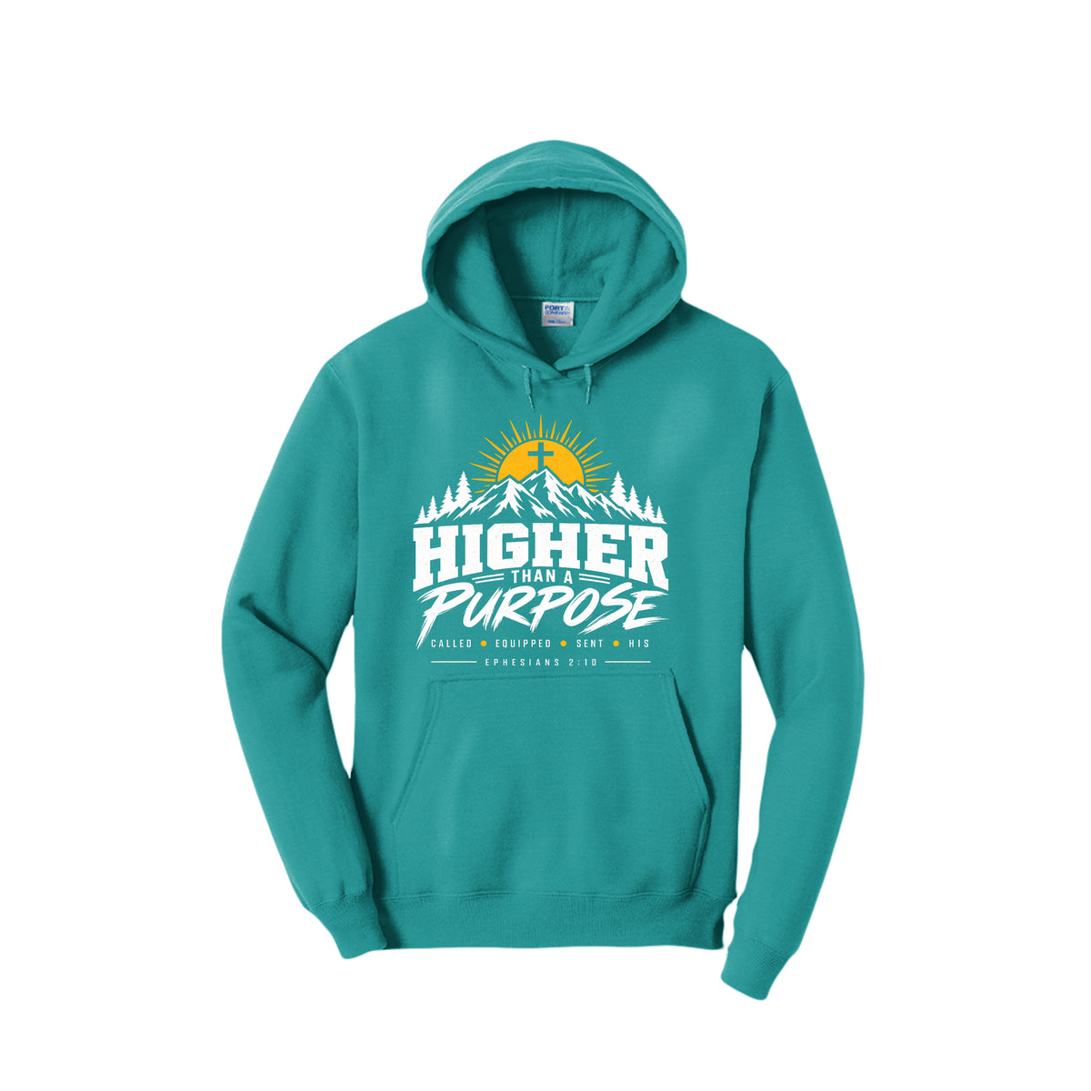 Higher Than a Purpose Christian hoodie, Ephesians 2:10