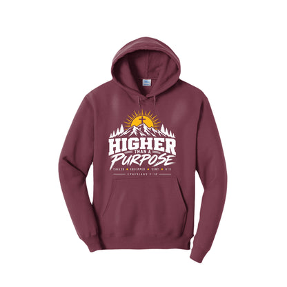 Higher Than a Purpose Christian hoodie, Ephesians 2:10