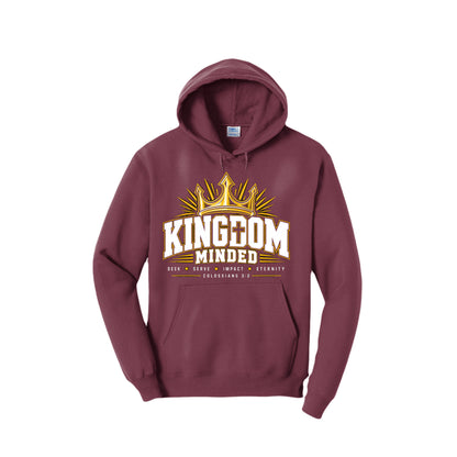 Kingdom Minded Christian crown hoodie, Colossians 3:2