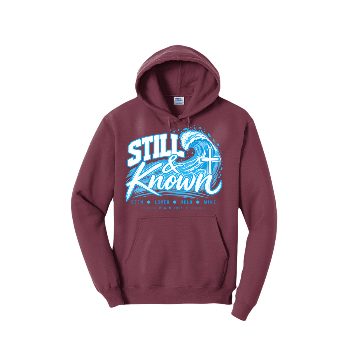 Still & Known Christian hoodie, Psalm 139:1-5