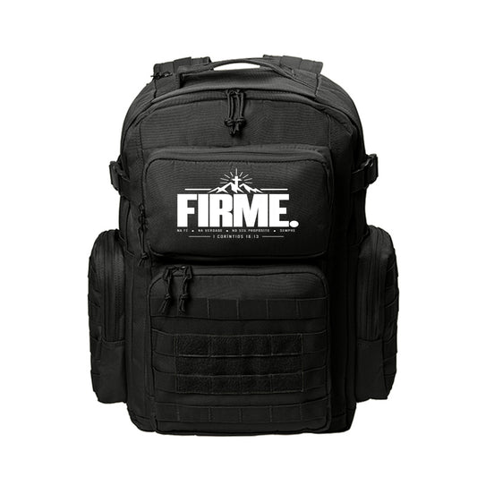 FIRME Portuguese Christian backpack with 1 Coríntios 16:13 design (Steadfast)