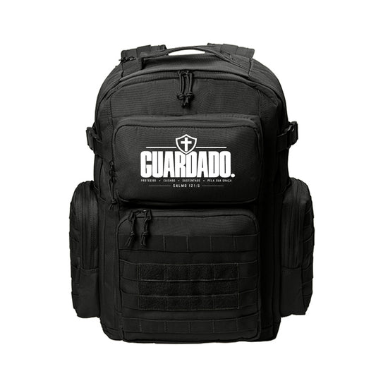 GUARDADO Portuguese Christian backpack with Salmo 121:5 shield design (Kept)
