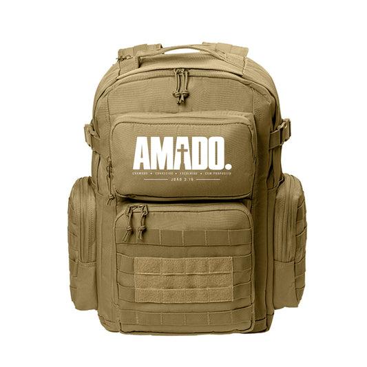 AMADO Portuguese Christian laptop backpack, alternate view
