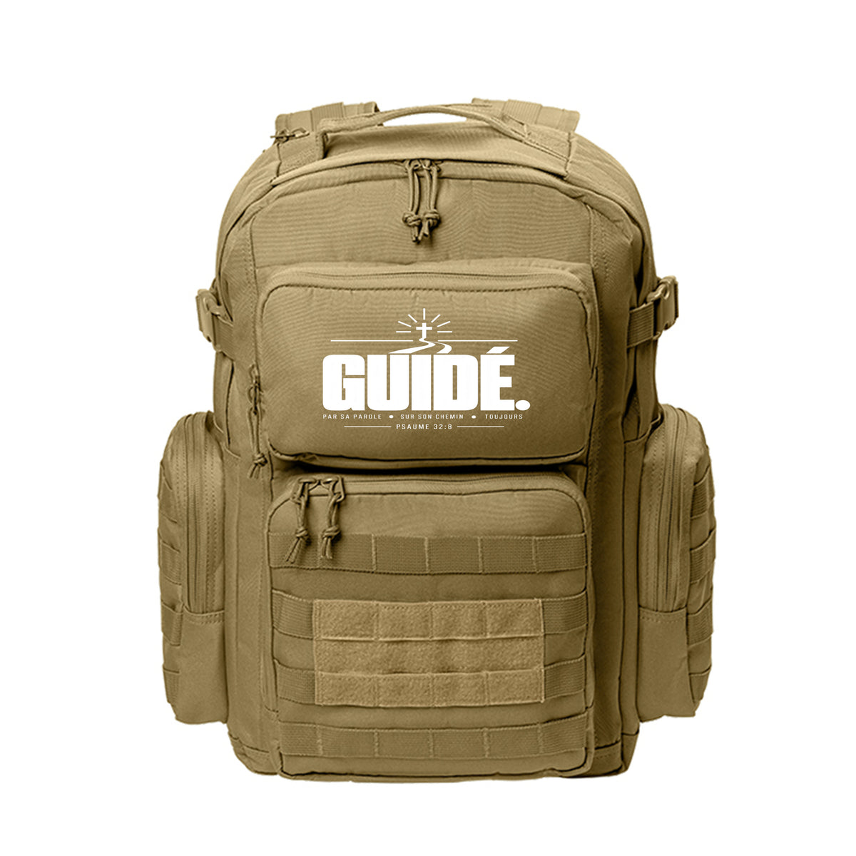 GUIDÉ French Christian laptop backpack, alternate view