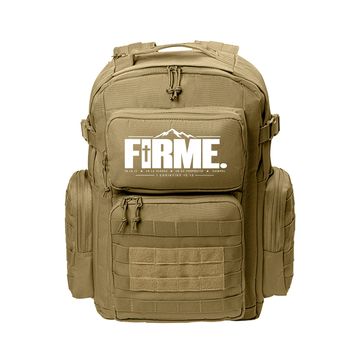 FIRME Spanish Christian laptop backpack, alternate view