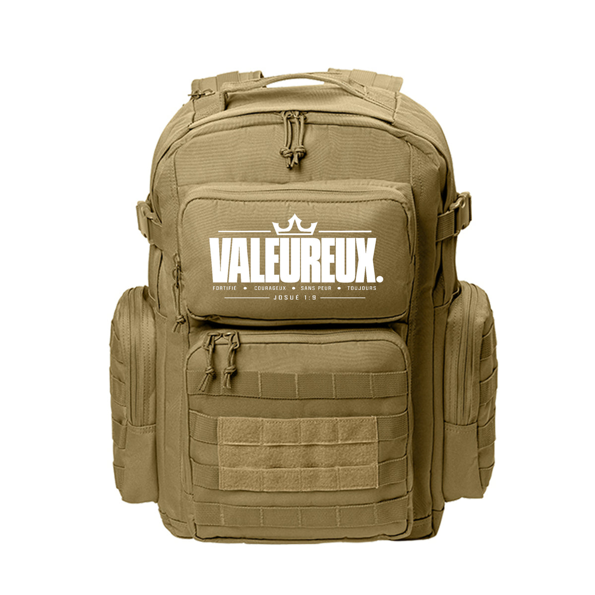 VALEUREUX French Christian laptop backpack, alternate view