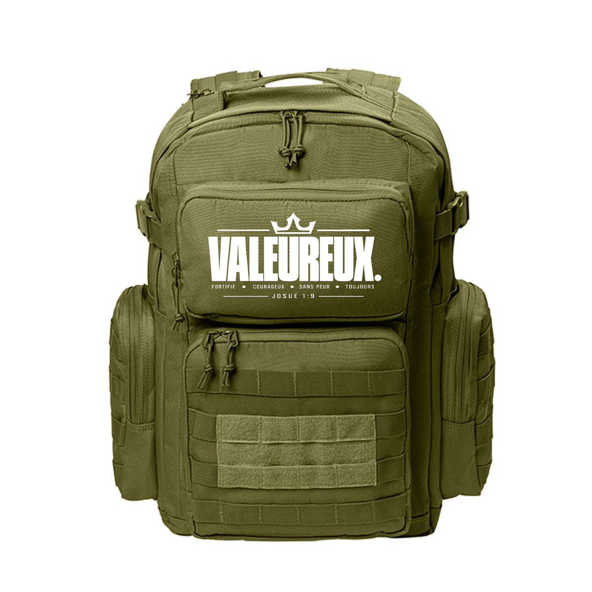 VALEUREUX French Bible verse backpack, alternate view