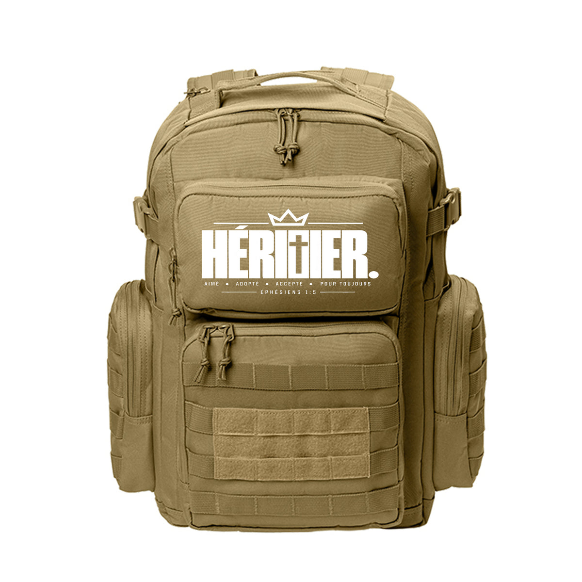 HÉRITIER French Christian laptop backpack, alternate view