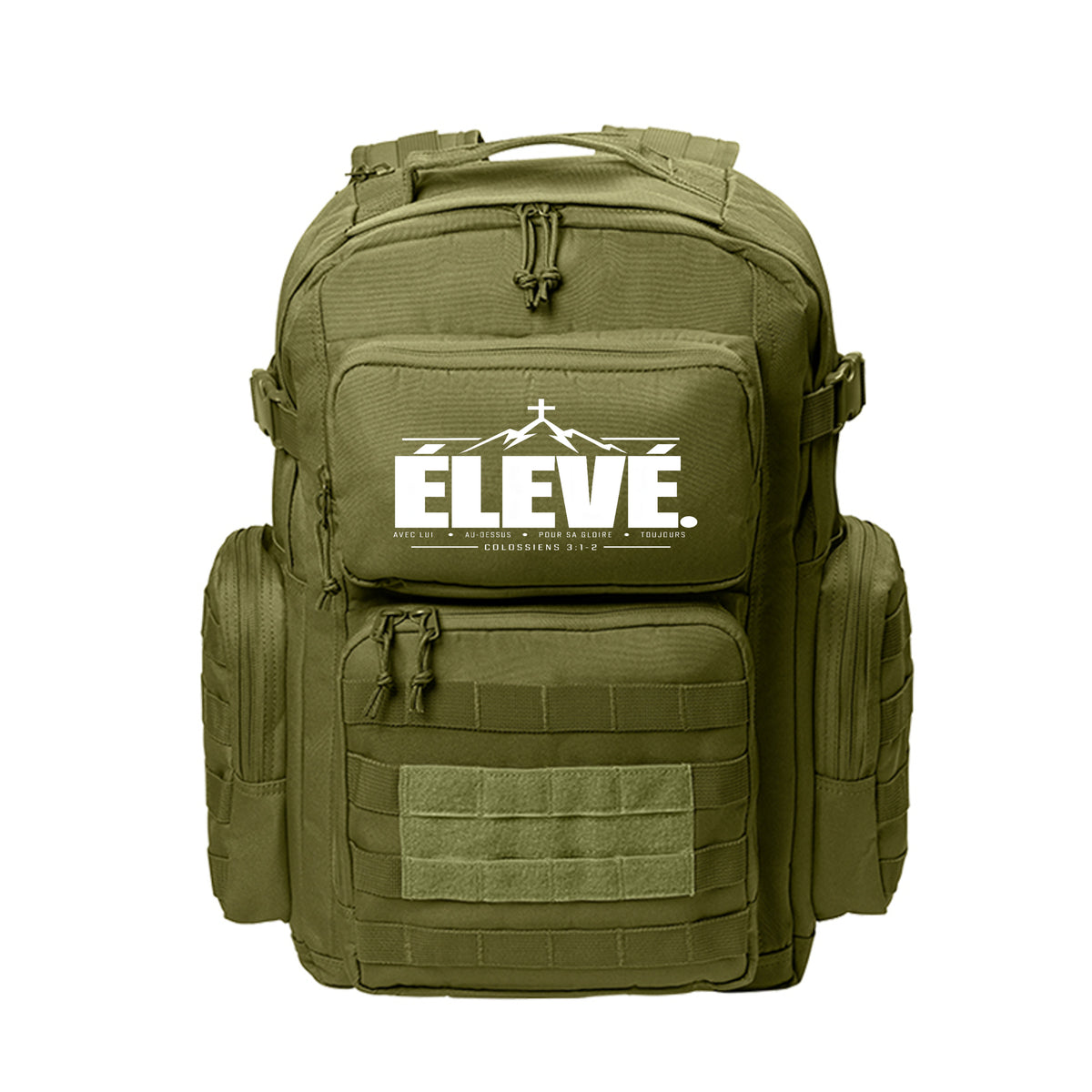 ÉLEVÉ French Bible verse backpack, alternate view