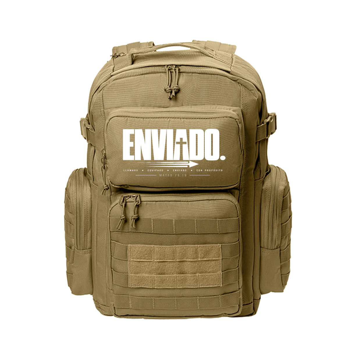 ENVIADO Spanish Christian laptop backpack, alternate view