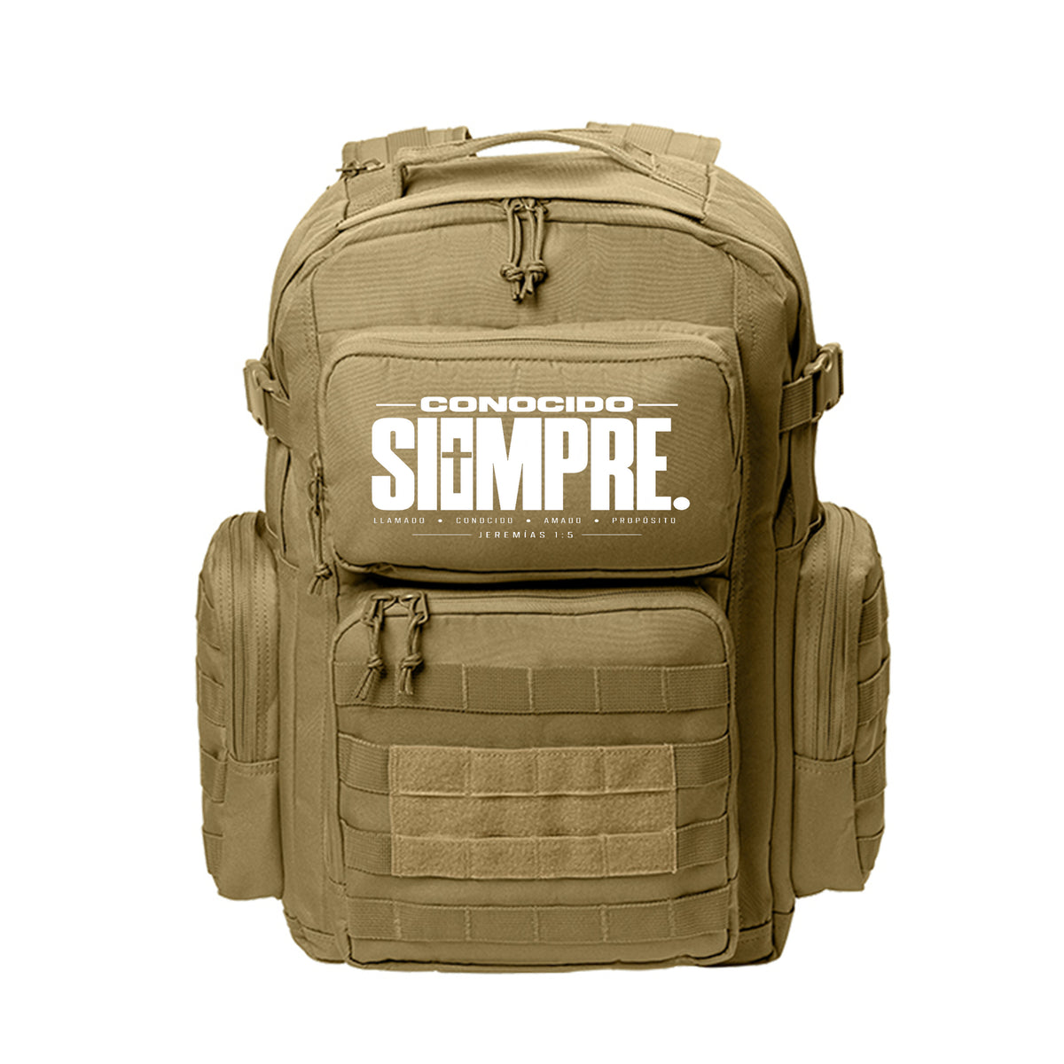 CONOCIDO SIEMPRE Spanish Christian laptop backpack, alternate view