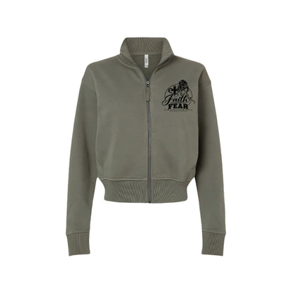 Faith Over Fear Isaiah 41:10 women's Christian zip jacket