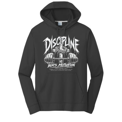 Discipline Beats Motivation Proverbs 16:3 unisex Christian gym hoodie