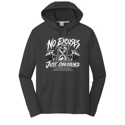 No Excuses, Just Obedience James 1:12 unisex Christian gym hoodie