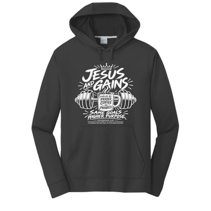 Jesus and Gains Colossians 3:23 unisex Christian gym hoodie