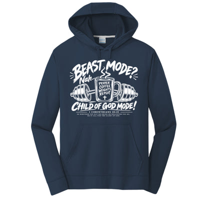 Child of God Mode unisex Christian gym hoodie - Claimed by God Designs