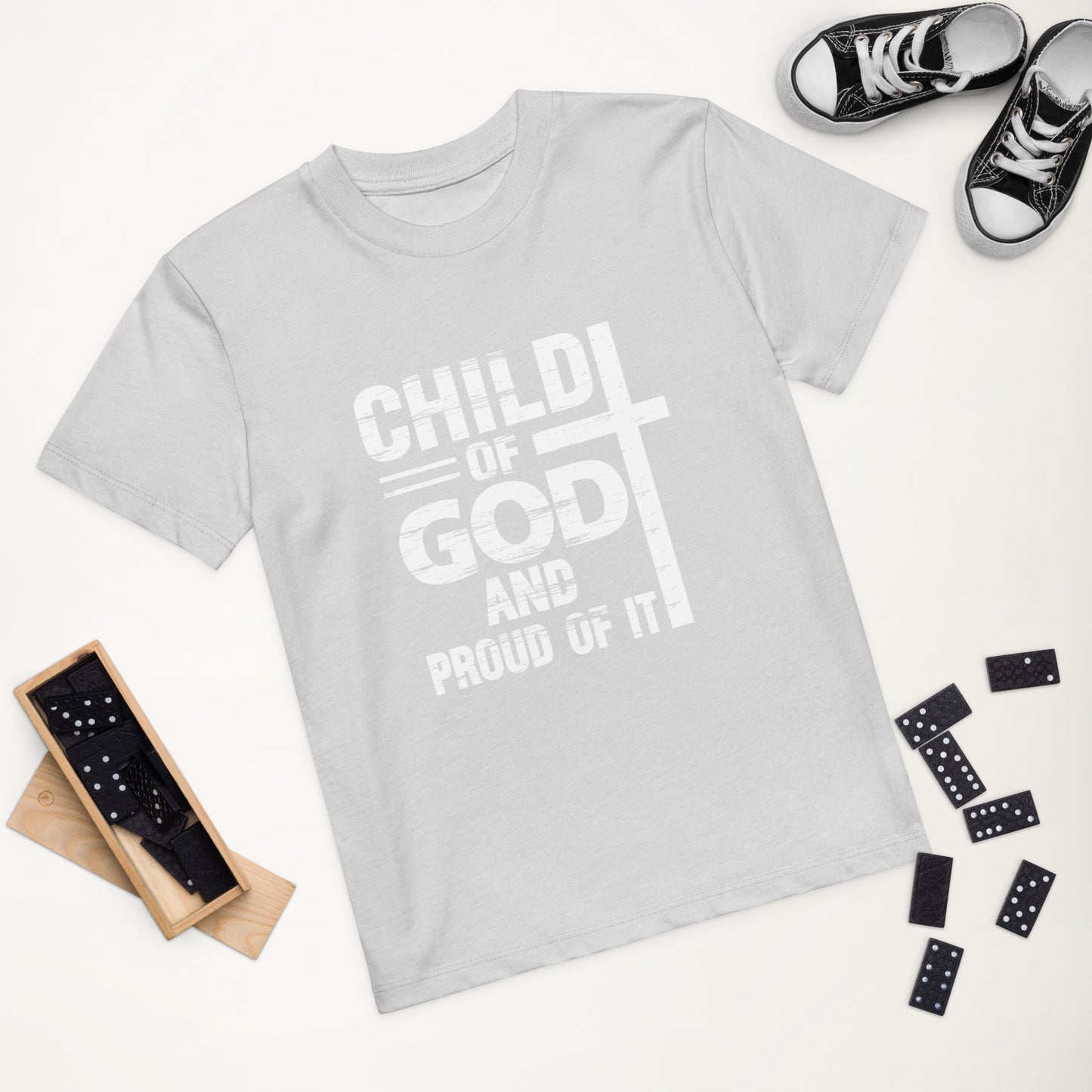 Child Of God And Proud Of It Youth Christian Organic cotton T-shirt