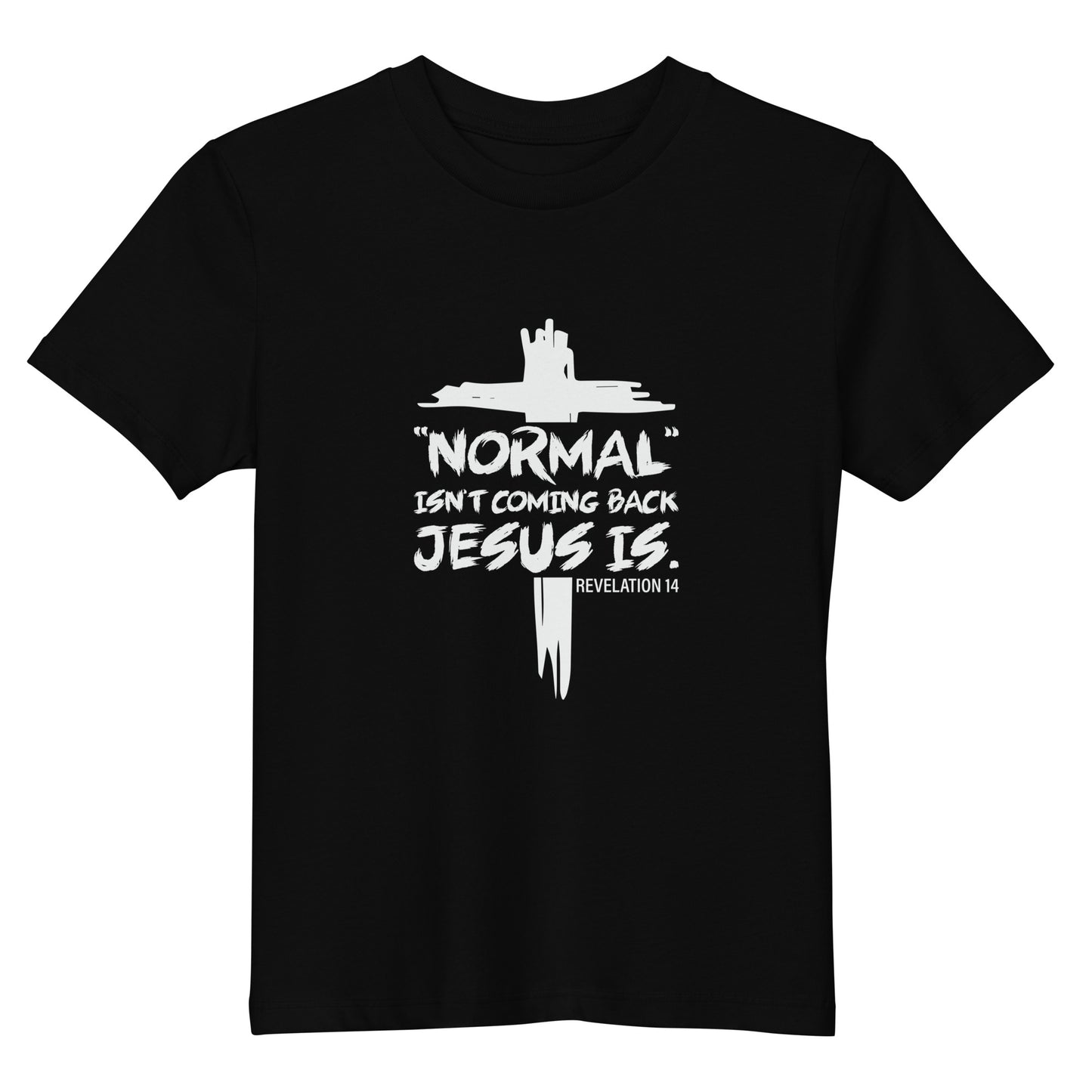 Normal Isn't Coming Back Jesus Is Youth Christian Organic cotton T-shirt